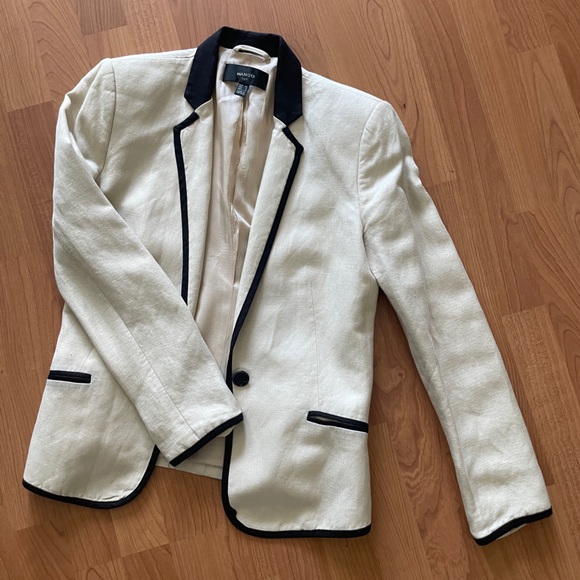 MANGO Linen Blazer - Picture 3 of 5